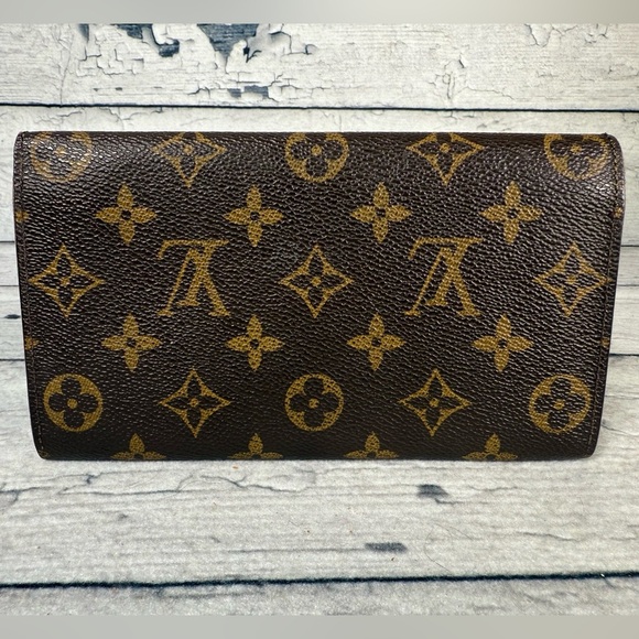 Louis Vuitton Portefeuille Sarah Long Bifold Wallet Brown Monogram Leather - Picture 2 of 16